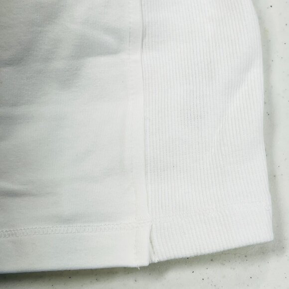 NWT T by Talbots White Everyday Stretch Skort - Size Large Ribbed Sided Pockets - Picture 3 of 7
